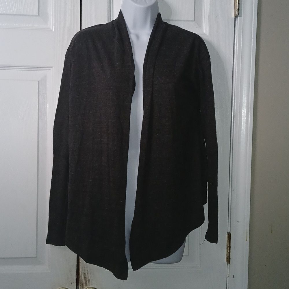 Alternative Earth gray open front cardigan Sz S EUC